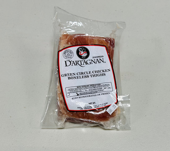 Fresh Green Circle boneless, skin-on chicken thighs (1lb average)