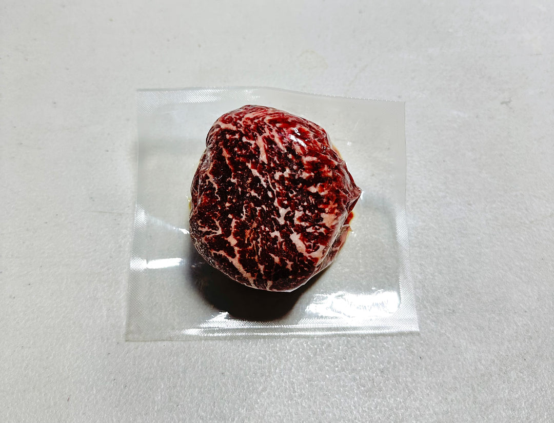 Australian Wagyu Filet of Ribeye MS 6-7 (8oz). A marbled, flavorful steak cut from the center of the ribeye.