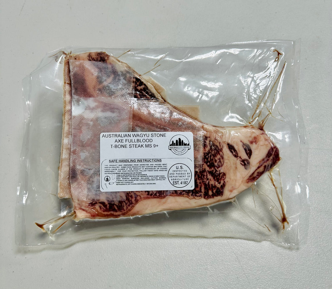 Stone Axe Australian Wagyu T-Bone Steak MS: 9+ (32-37oz Avg)