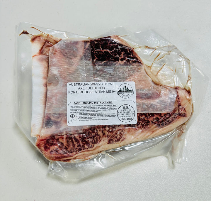 Stone Axe Australian Wagyu Porterhouse MS: 9+ (38-39oz Avg)