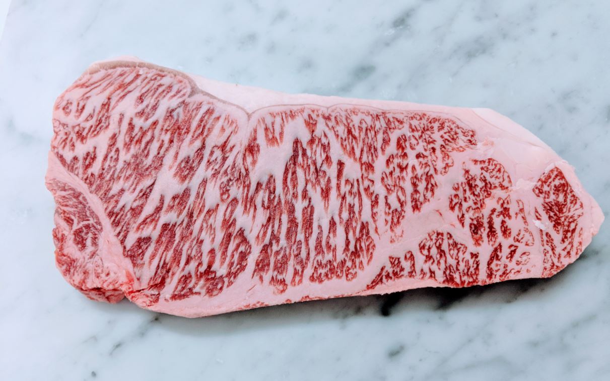 Japanese A5 (Hokkaido) Wagyu NY Strip (8oz) – Second City Prime Steak and  Seafood