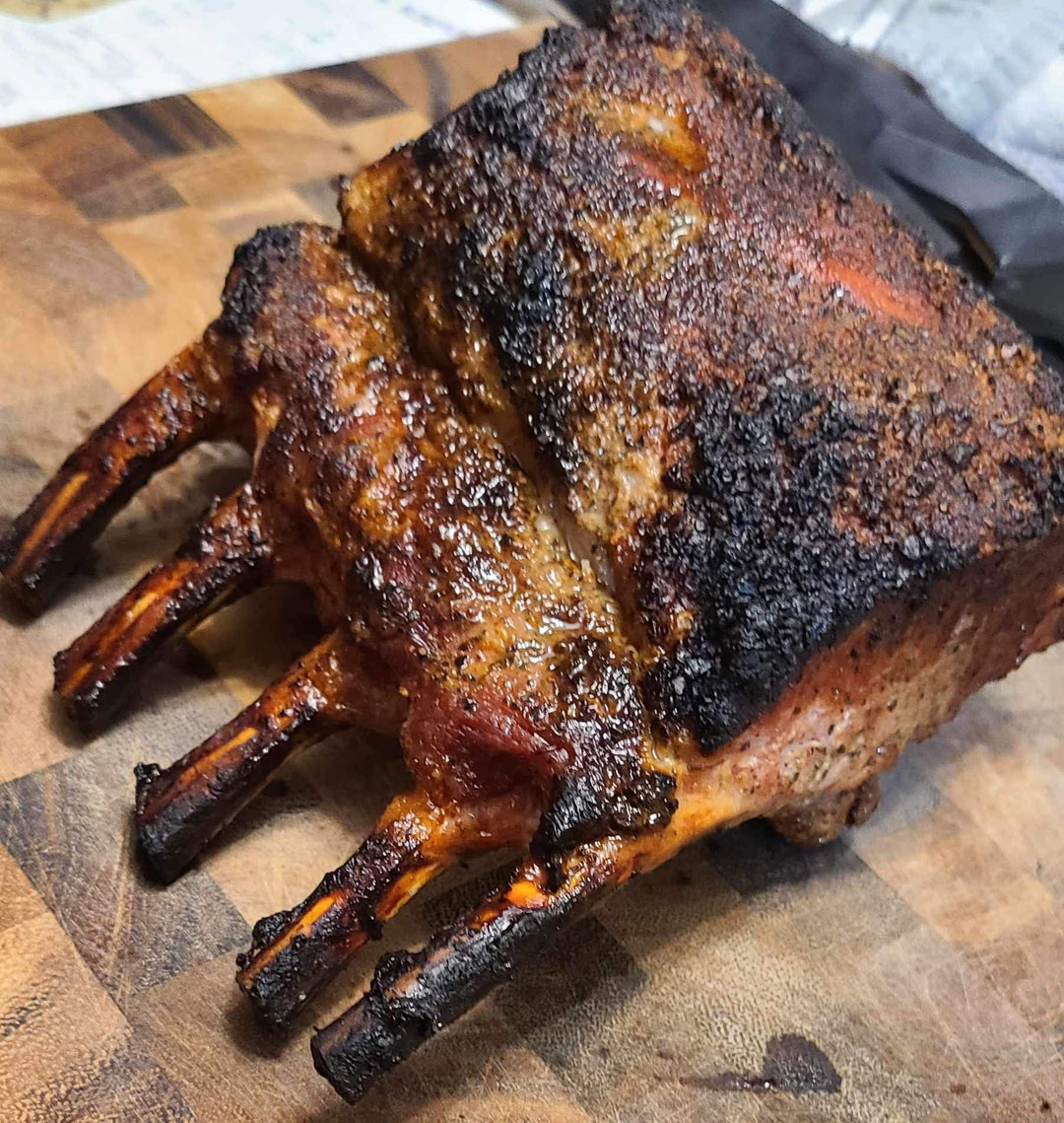 Lamb Rack Of Medium Rare Lamb Chops Sous Vide Rack Of Lamb