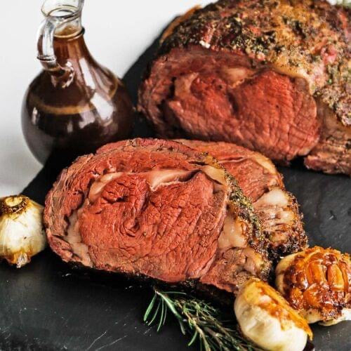 1/2 Prime Grade Prime Rib Holiday Dinner [Serves 8-12]