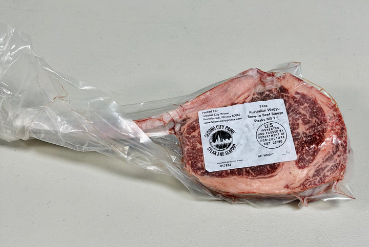Australian Wagyu Tomahawk Ribeye (Marble Score: 7+) (32oz)