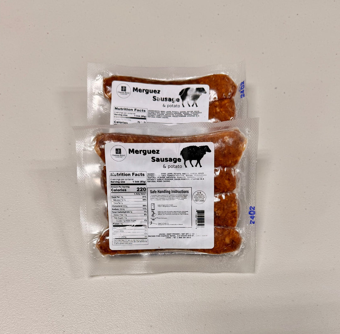 Lamb Merguez & Potato Sausage – (4 Links Per Pack)