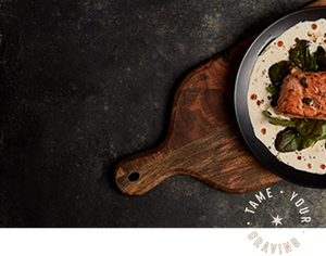Cut of salmon from Second City Prime.