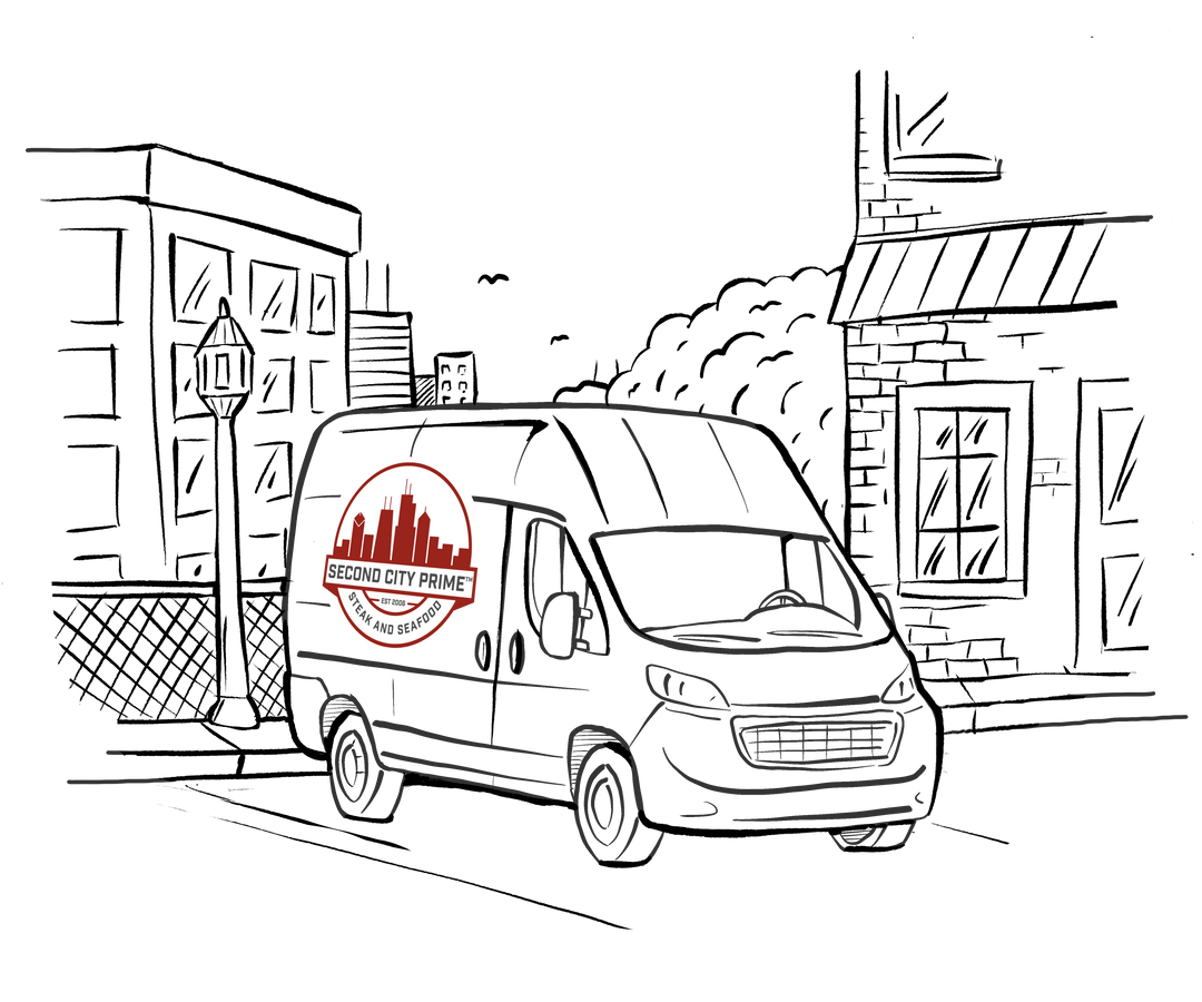 Illustration of the famous Second City Prime truck.
