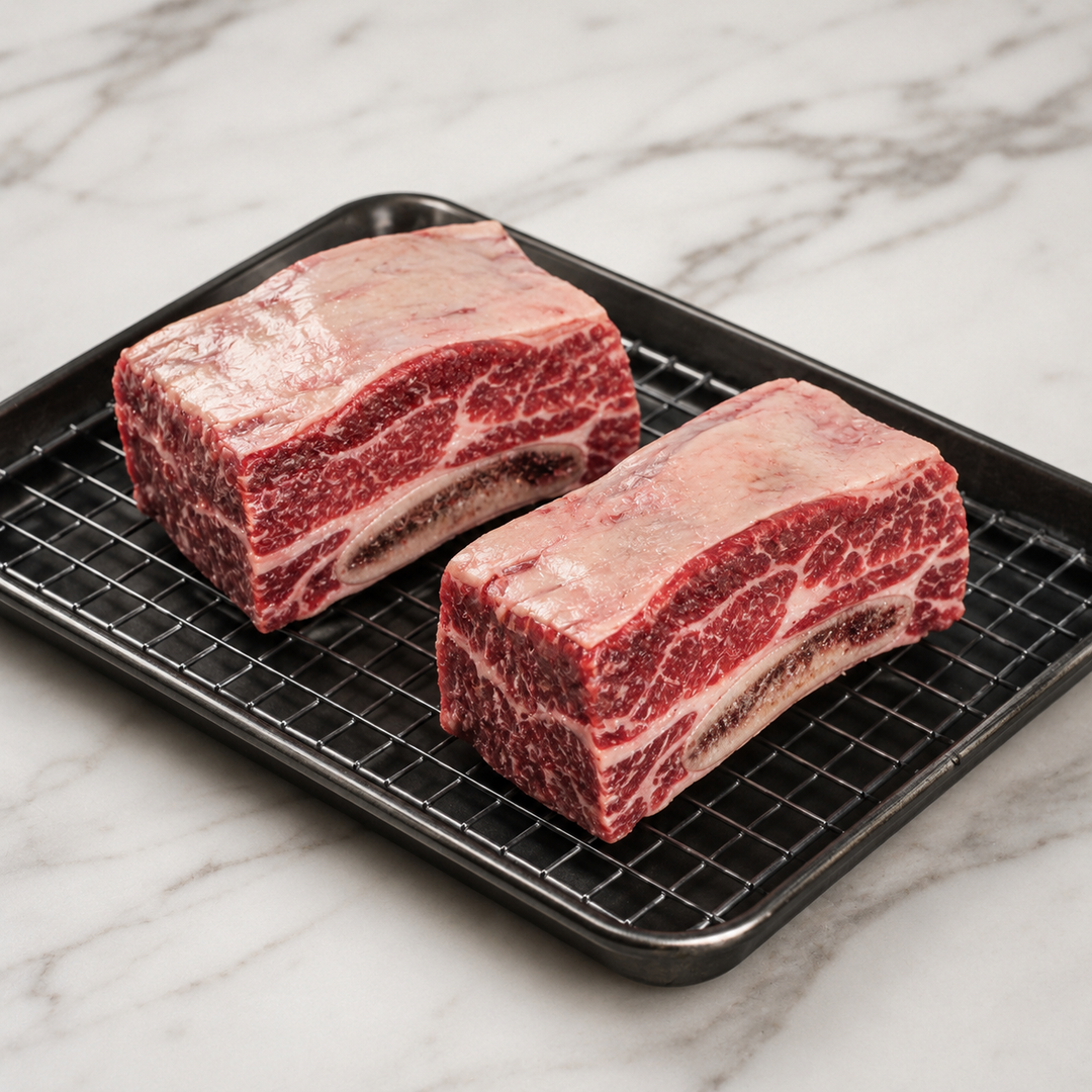 USDA Prime Beef Shortribs Bone-in English Cut (1.2-1.4)