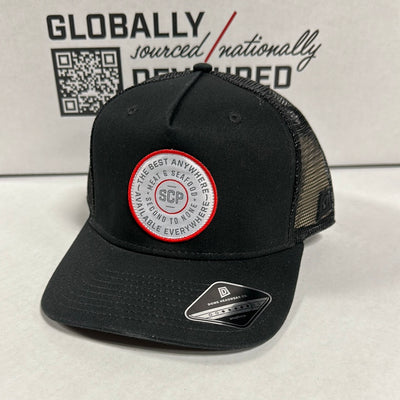 Black SCP Logo Deep Trucker Hat