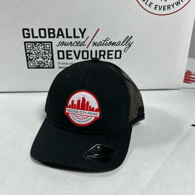 Black SCP Skyline Logo Smaller Trucker Hat