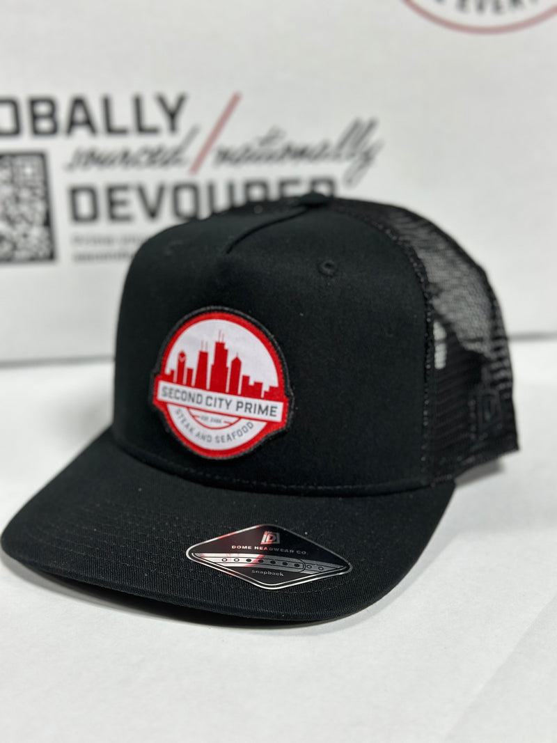 Black SCP Skyline Logo Deep Trucker Hat